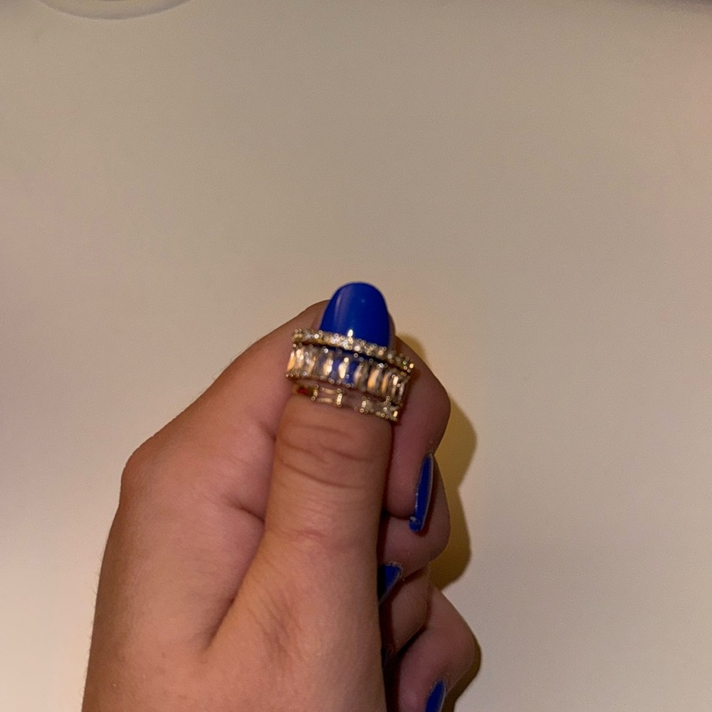 Anthropology gold ring set